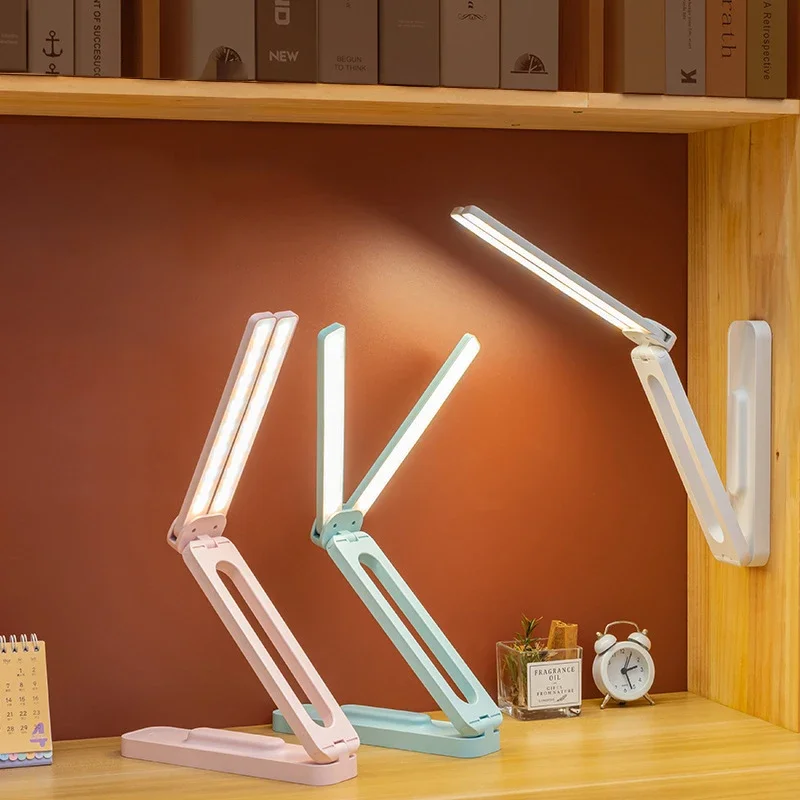 

Multifunctional Foldable LED Desk Lamp Adjustable Brightness Eye Protection Reading Light for Bedroom Study Room Indoor Decor