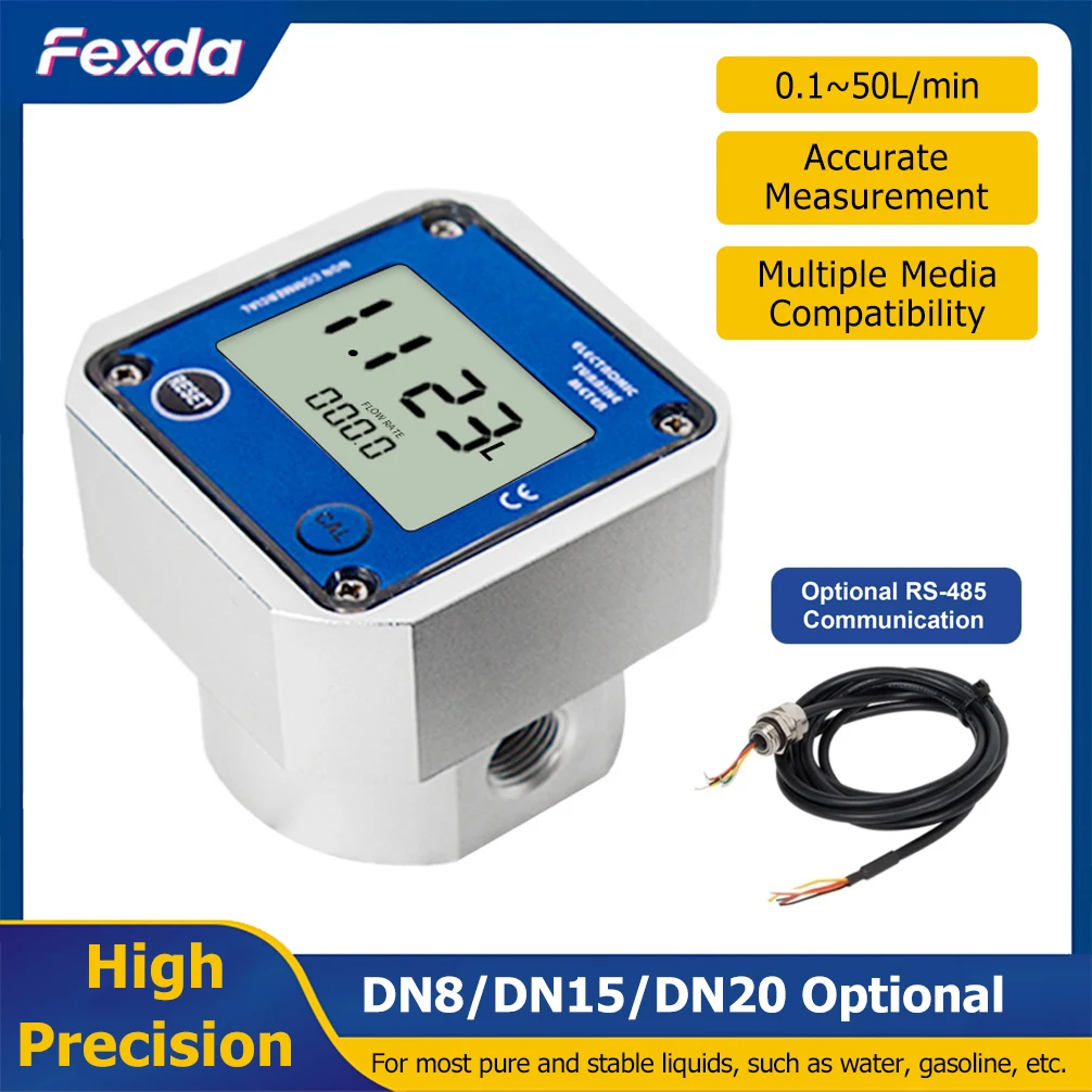

Micro Oval Gear Flow Meter Electronic RS485 Digital Liquid Flowmeter for Diesel Gasoline Urea Water G1/4 G1/2 G3/4 Flow Control