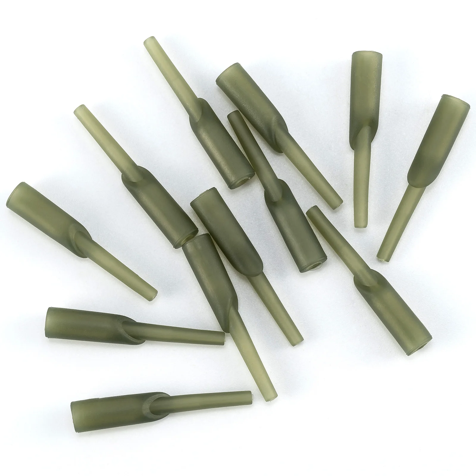 20pcs Carp Fishing Running Rig Rubber Tube Sleeve Plastic Rubber for Fishing Helicopter Rig Connector Heli Chod Rig Green 3cm