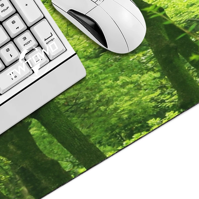 Green Forest Aesthetics Mouse Pad Gaming XL HD New Computer Mousepad XXL Desk Mats Soft Natural Rubber Office Non-Slip Table Mat
