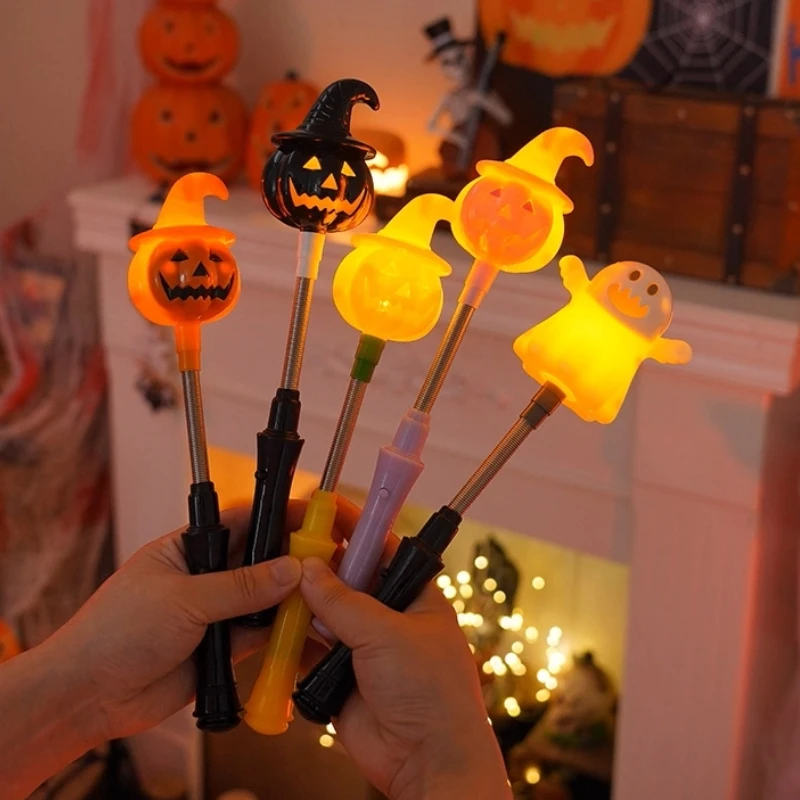 

Halloween Pumpkin Lantern Hand Cranked Glow Stick Suitable For Children'S Gatherings Outdoor Indoor Decoration Propsgift Idea