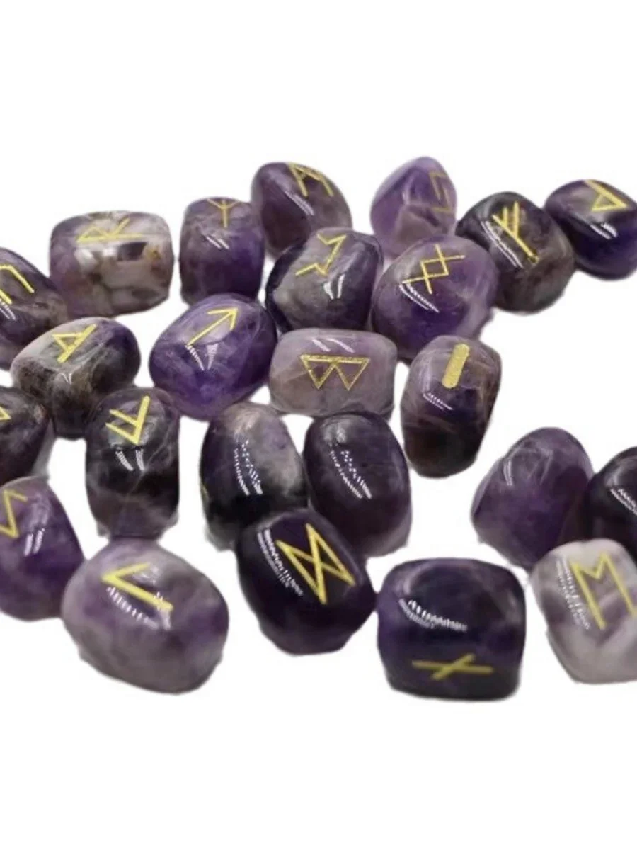 

l Crystal Runes Unaped Letter Taan Energy Stone Faion Jewelry Cross-Border Hot S Crystal Ornament Accory