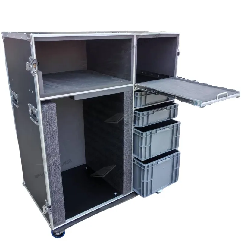 Customized Portable Mobile Workstation Flight Case with Worktop Space