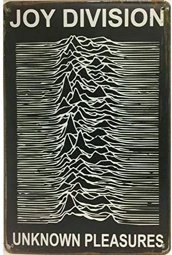 Vintage Style Joy Division Unknown Pleasure. Home Wall Decor Metal Tin Sign for Home Kitchen Bar Club Pub Restaurant