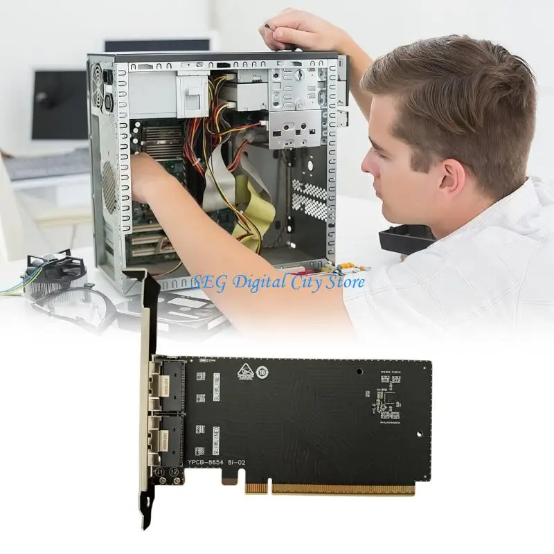 U75B Host System Storage Expansion Card with PCIe to SFF-8654 Board Format Use