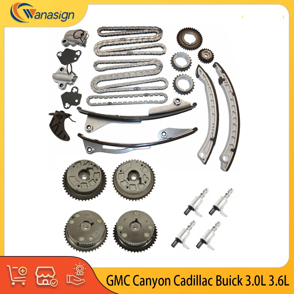 

Engine Part Timing Chain Kit VVT Gear Fit 3.0 3.6 L V6 Gas For 16-22 GMC Canyon Cadillac CT5 CT6 Chevy Colorado 3.0L 3.6L 90951S