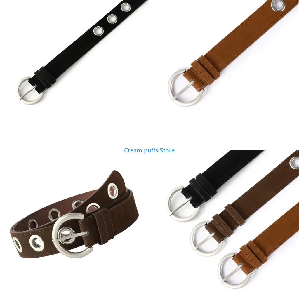 50LE Easy Adjust Punk Belt Rivets Decors and Quick Closure System Metal Buckles for Comfortable Wear in Various Occasion