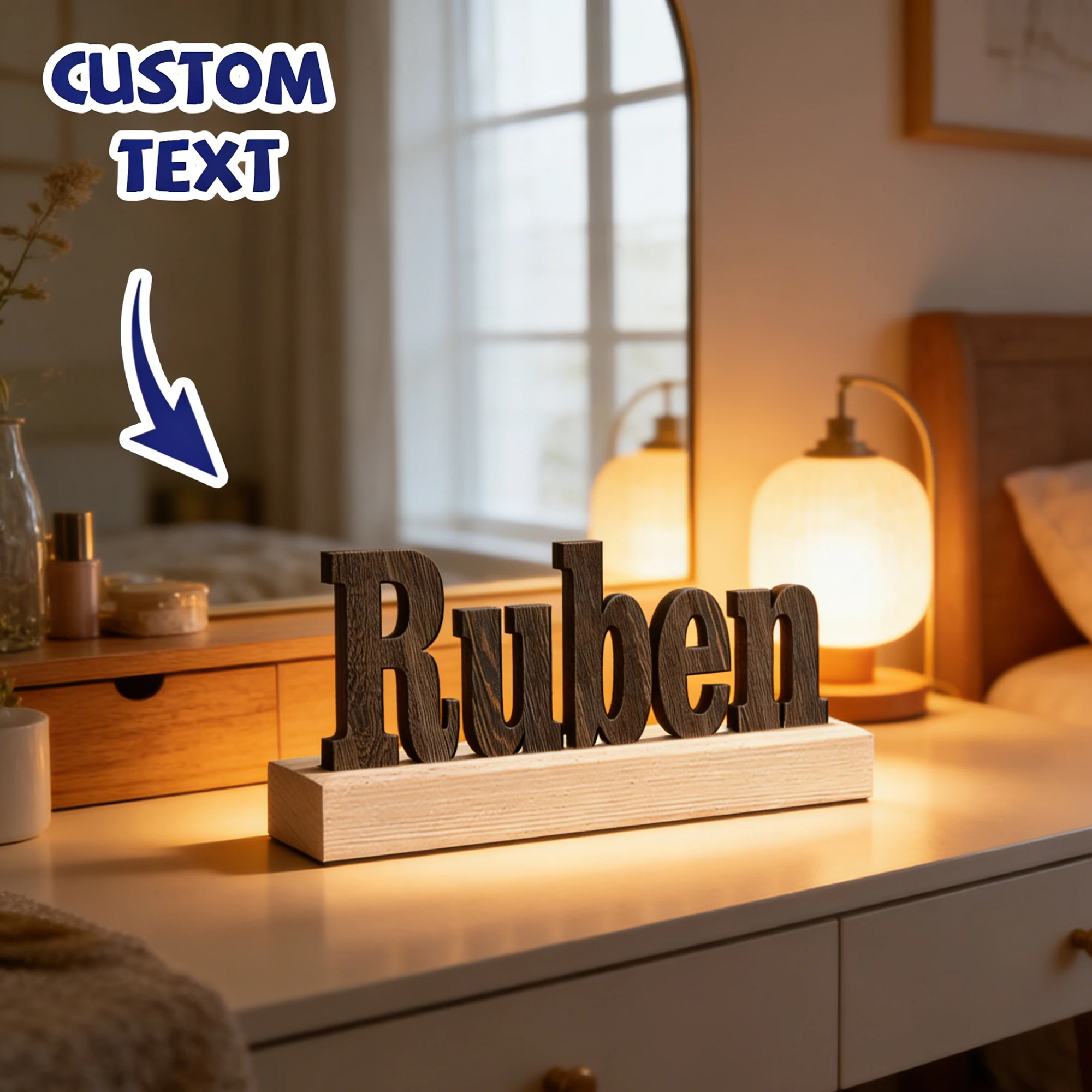 1pc Custom Name Wooden Sign,Pe - Home Decor Names review and price