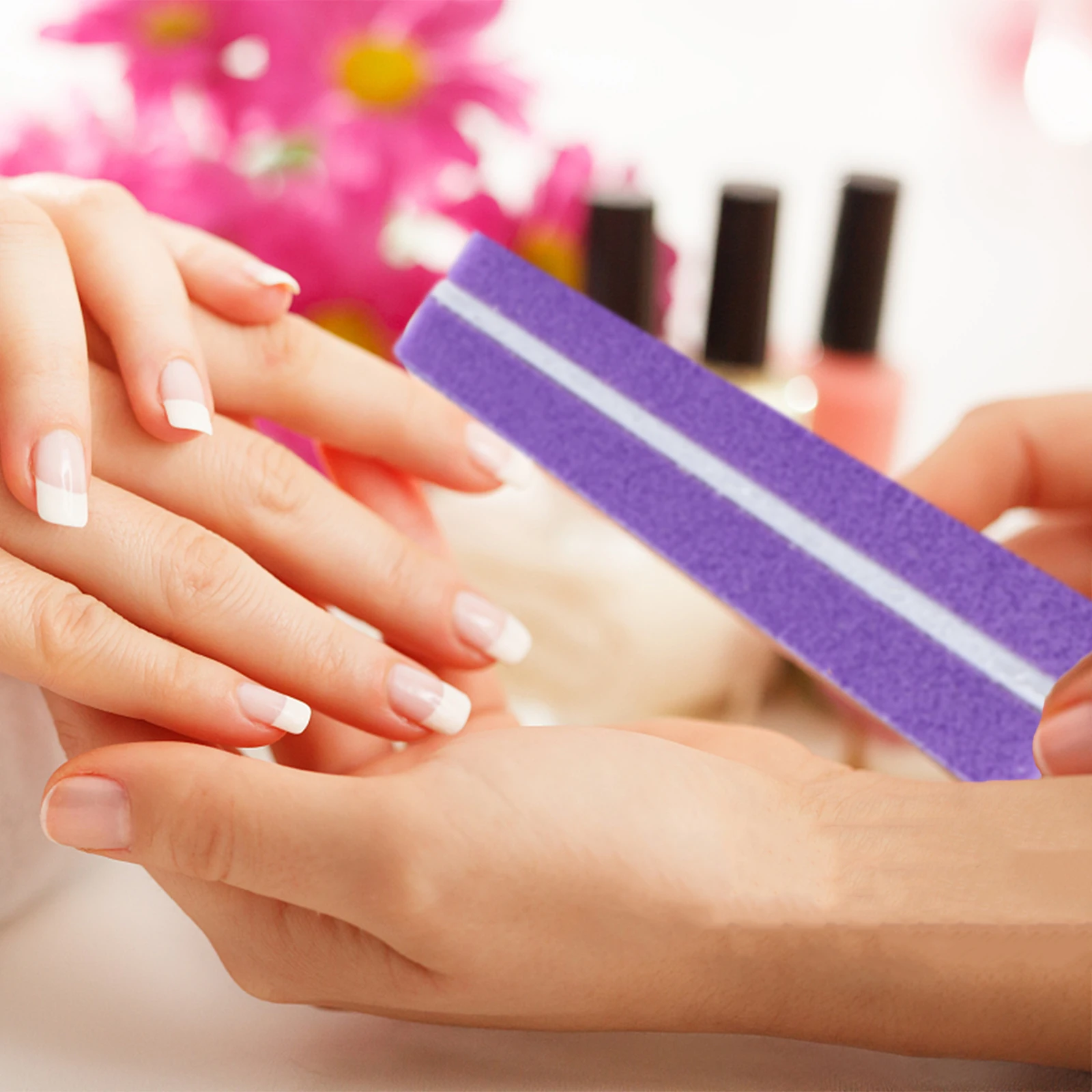 

40 Pcs Nail Files Sponge S Tool Square Rubber Sheet Manicure Rasp Two Sided Efficient Durable Eco Friendly