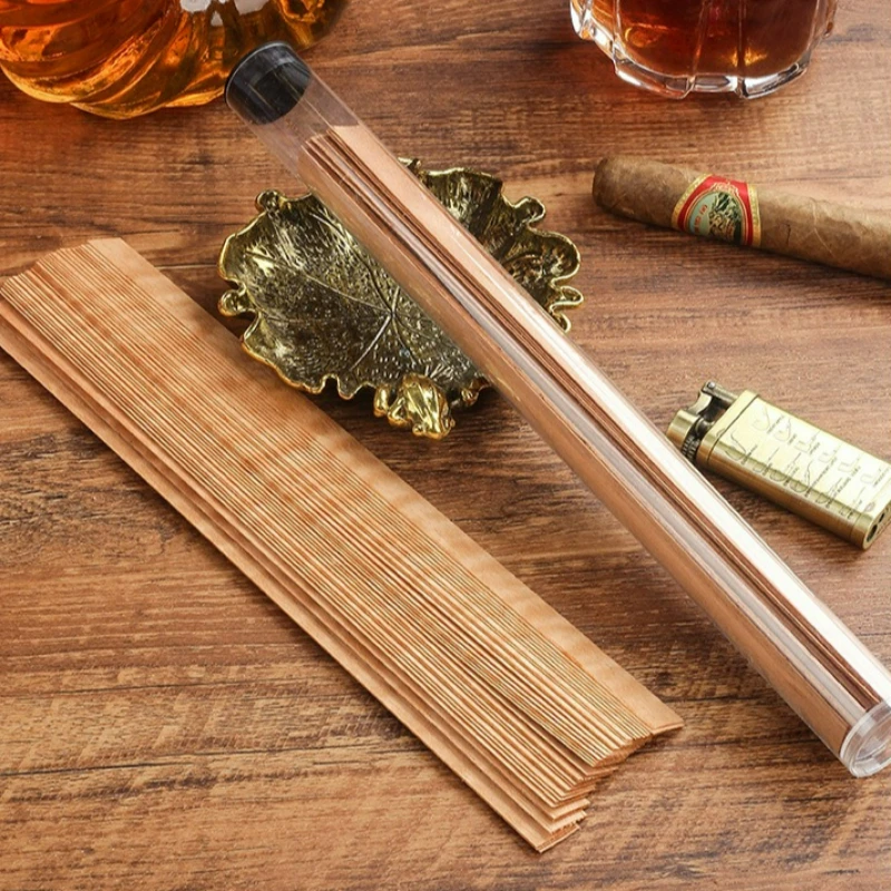 40pcs/pack Cedar Wood Strip Cigar Lighting Stick Cedar Wood Flavor Aroma Enhancement Cigar Match Cigar Humidor Box Accessories