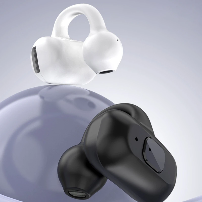 Ear Clip Wireless Earphone Headphone 50mAh Battery Type C Fast Charging Air Conductions For Music And Calls Easily P9JD