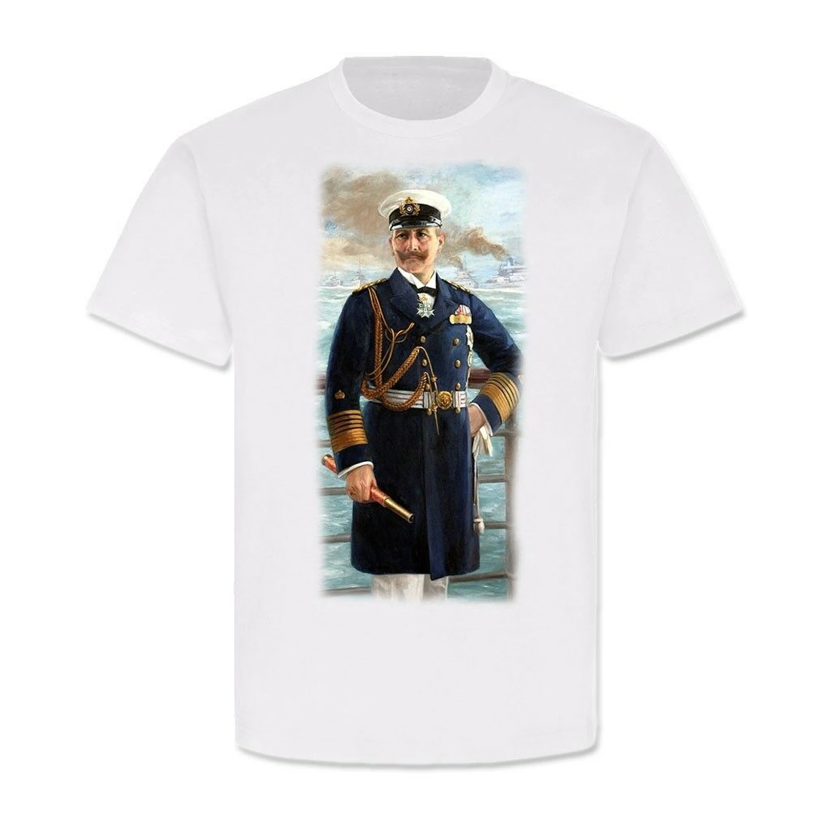 Kaiser Wilhelm II Als Großadmiral 1913 Marine Willi König Preußen T-Shirt Männer der 100% Baumwolle Casual T-shirts Lose Top Größe s-3XL