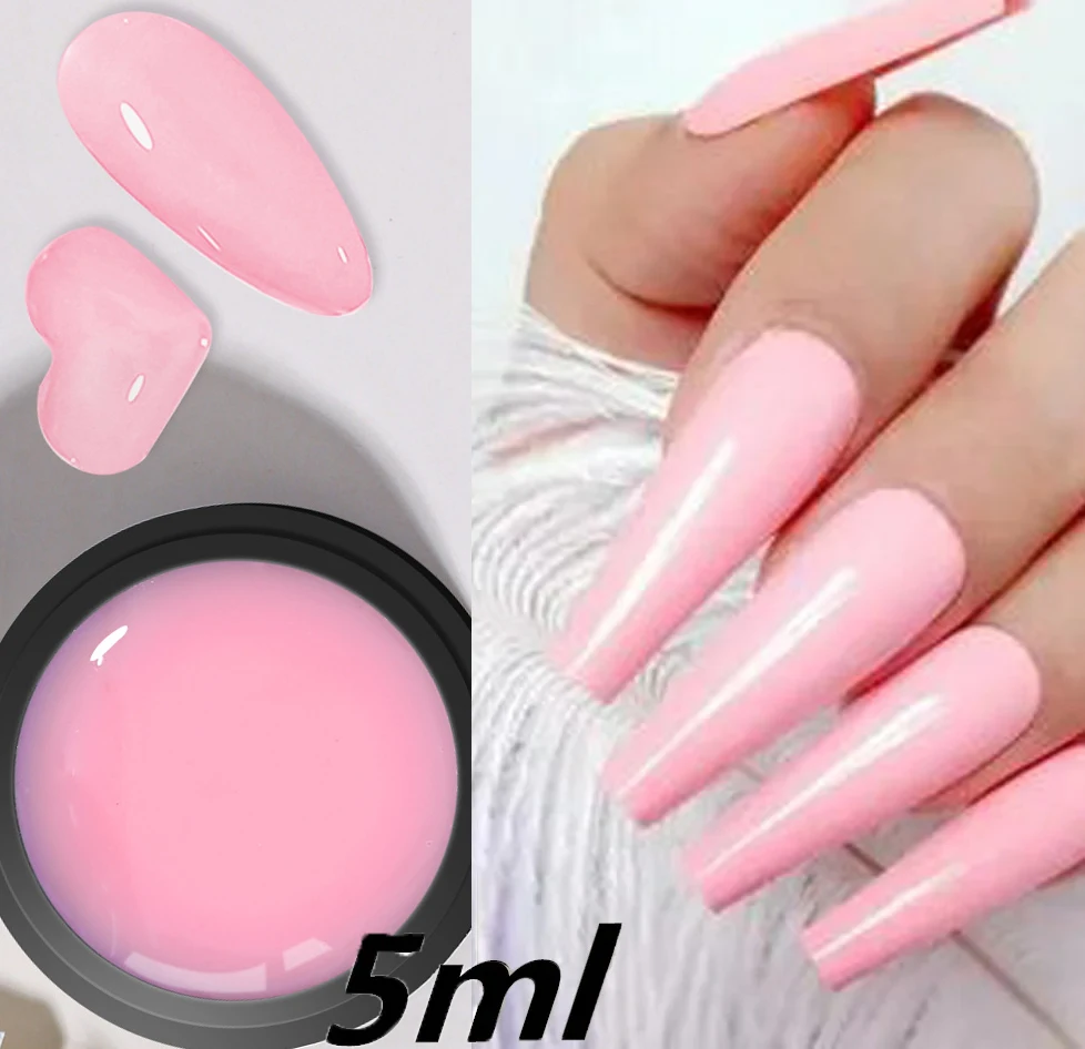 15/5ml Professional Semi-Solid Polyer Extension Gel Non-Stick Hand Pink/White/Clear Sculpture Gel DIY UV Gel Acrylic Extend Gel