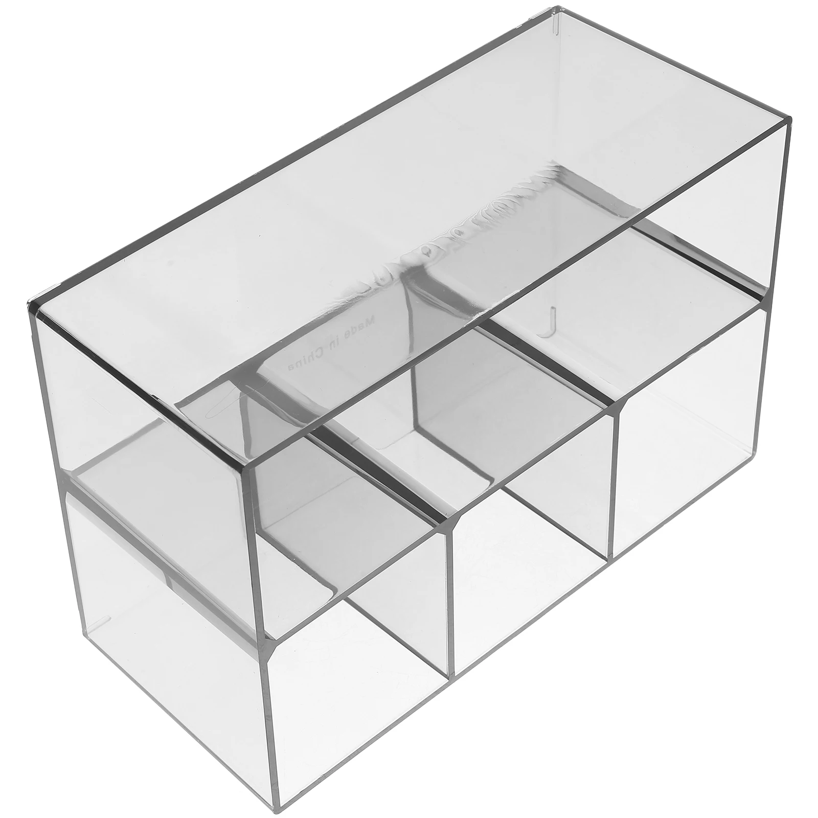 Organizer per pennelli per trucco da tavolo, 4 scomparti, portapenne in acrilico, porta pennelli per trucco, portapenne