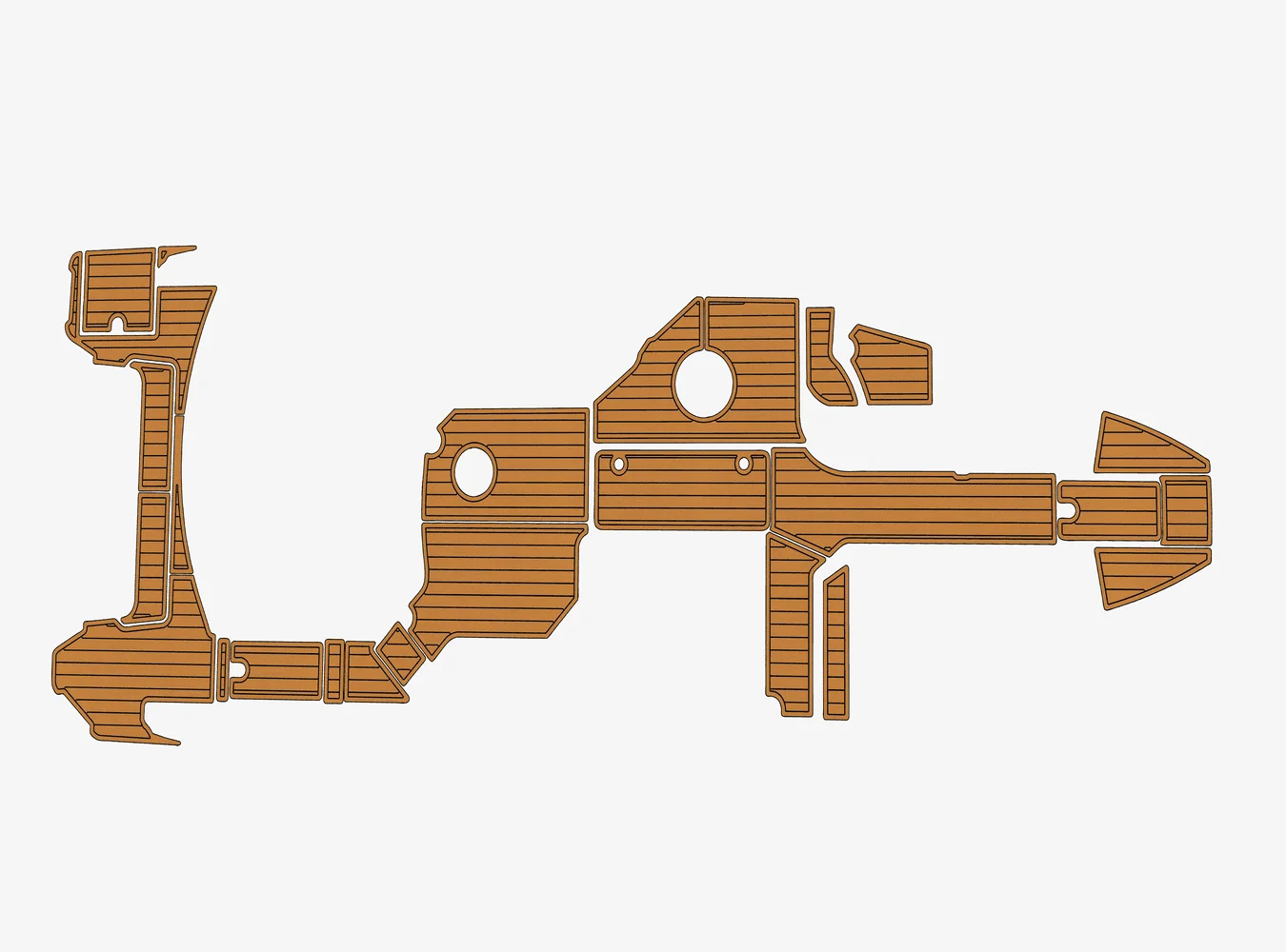 

2015-2023 SeaRay SLX 310 Outboard 1/4" 6mm EVA foam Non-Slip PVC Teak Decking marine Mat seadek aqua carpet Marine Floor