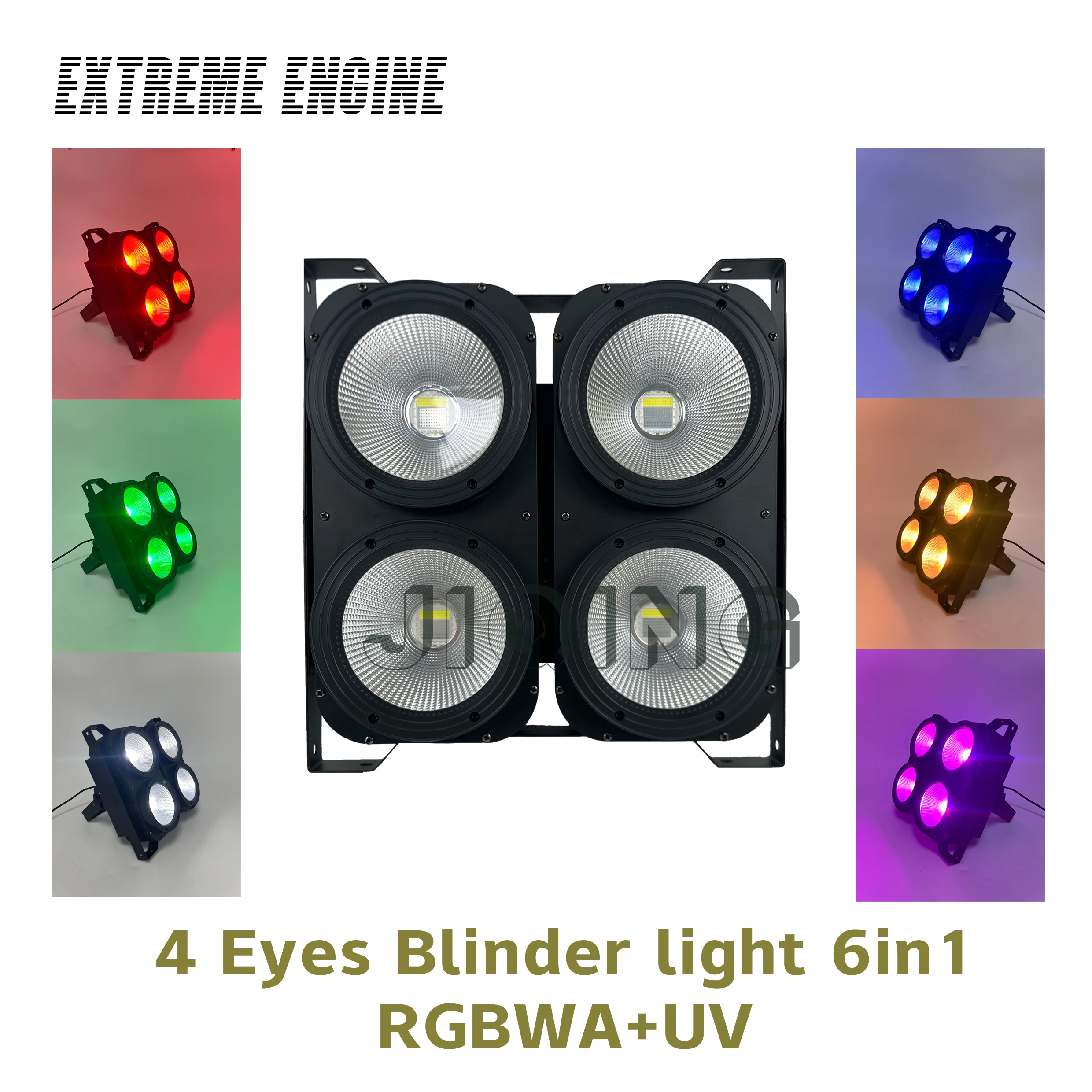 NEW 4 Eyes 100W COB Par Light LED Cold Warm White 5IN1 Audience Blinder Combination DMX Stage Light Par for Wedding Party DJ Dis