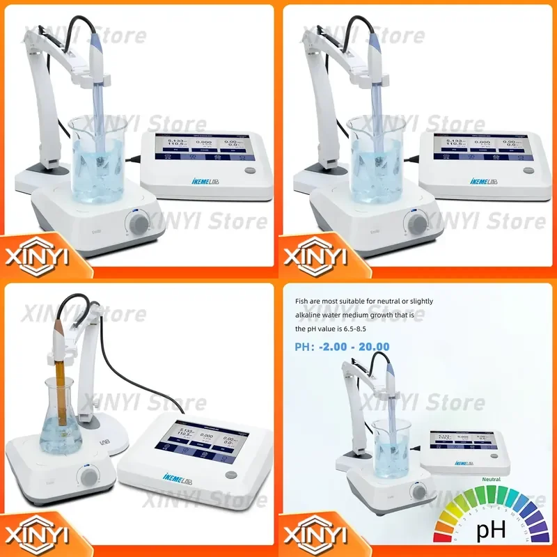 IKEME PH Tester for Water Milk Testing Multi-parameter Water Quality Analyzer Desktop Acidity Meter