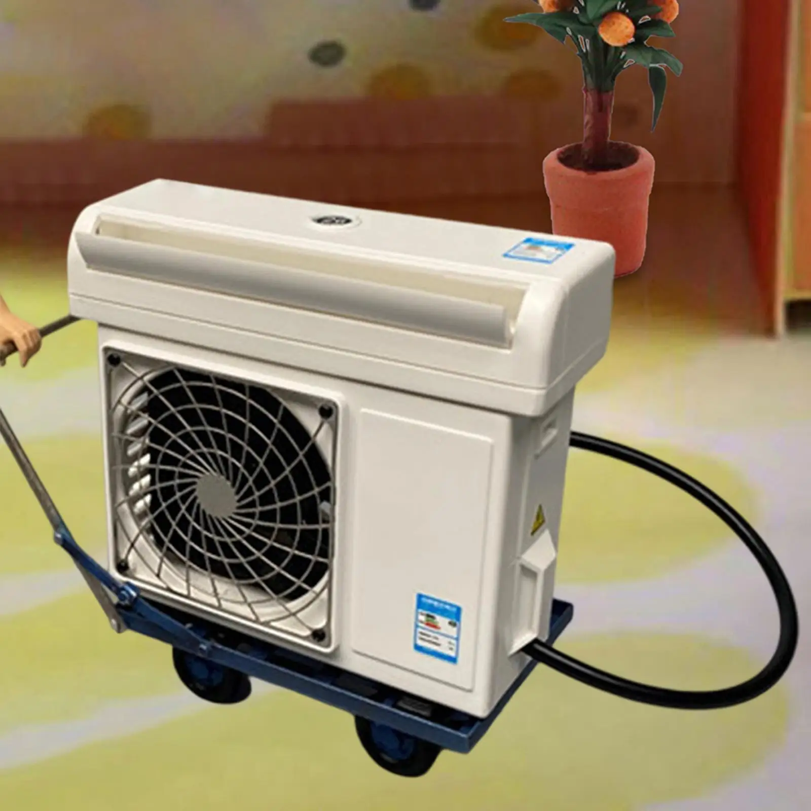 Decoración para casa de muñecas, modelo de aire acondicionado en miniatura a escala 1:14, unidad de aire acondicionado USB, simulación de pequeños coleccionables en miniatura
