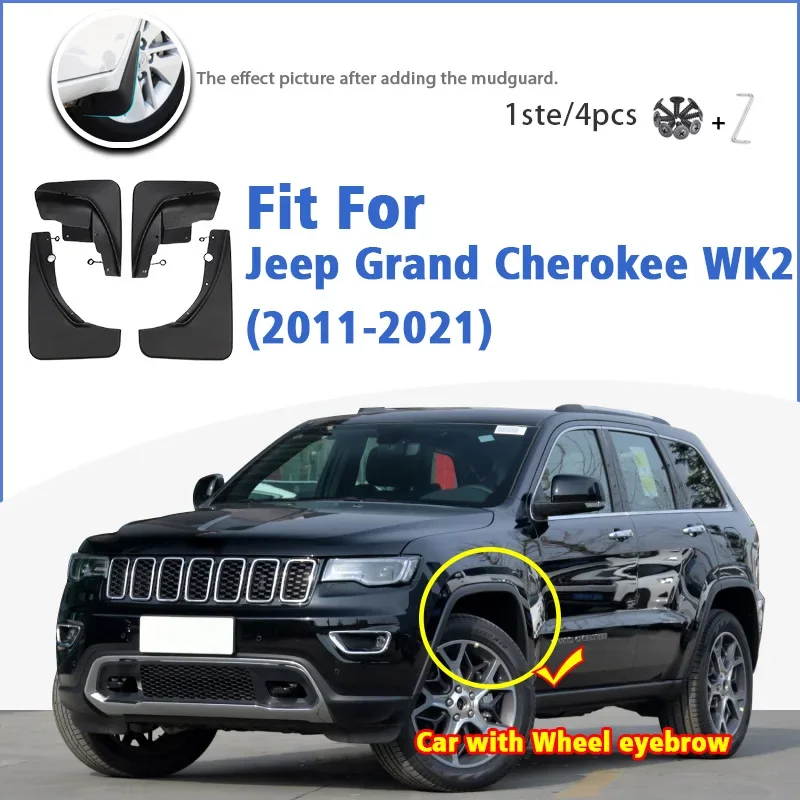 

Mudguard For Jeep Grand Cherokee WK2 2011-2021 Front Rear Mudflaps Mudguards Car Accessories Auto Styline Splash Guard Fender