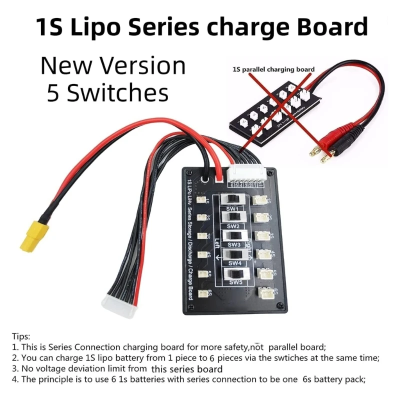 Dropship 1S Lithium Batteries Series Charging Board, Storage and Discharge 1S for Standard