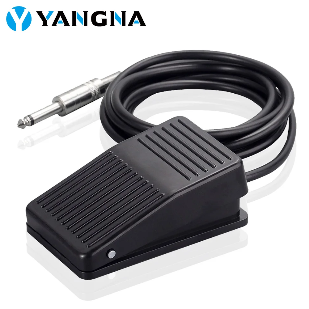 YANGNA Tattoo Foot Pedal With Wire Black Square Tattoo Power Supply Switch for Tattoo Machine Pen Foot Control Tattoo Suppy