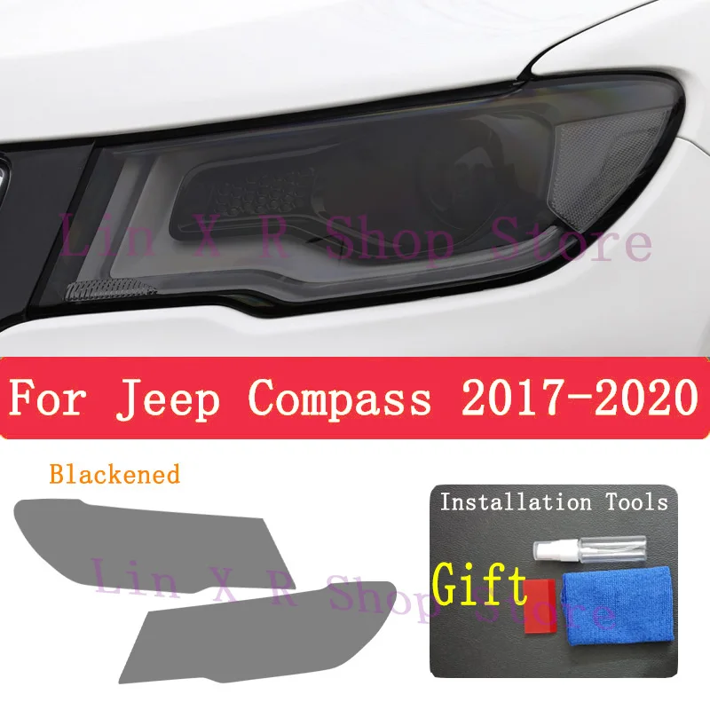 

For Jeep Compass 2017-2020 TPU Car Exterior Headlights Anti-Scratch Protective Film Headlamps Repair Sticker Accessories Refit