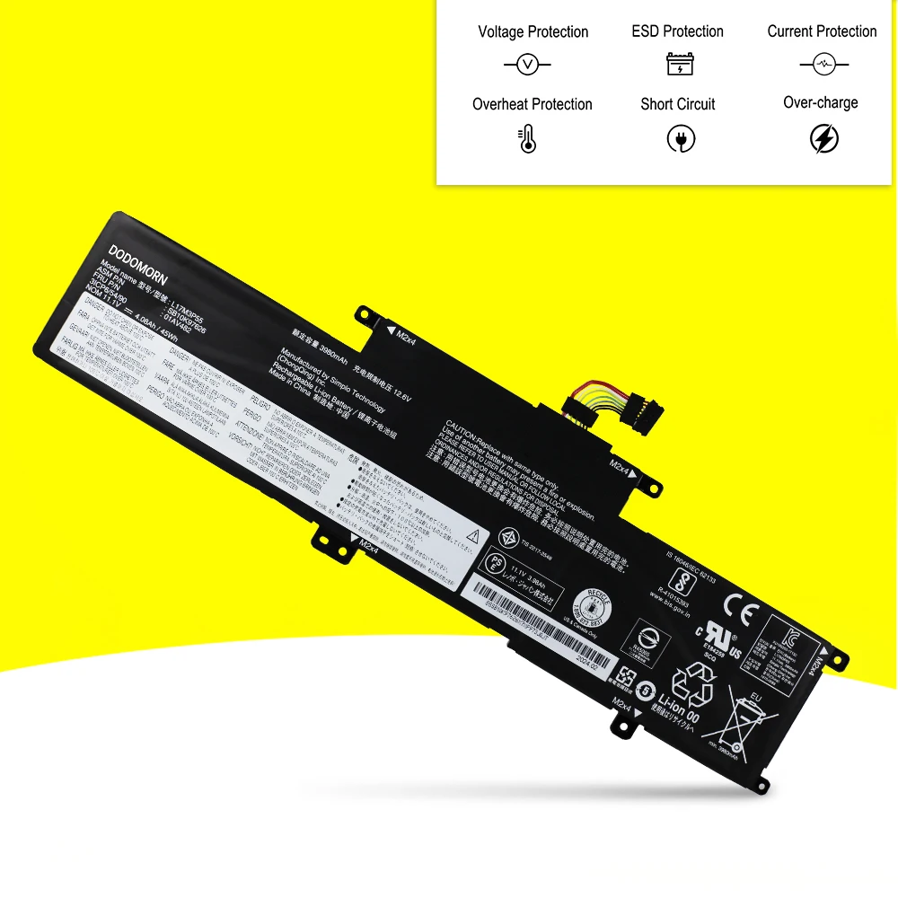 Imagem -03 - para Lenovo Thinkpad L380 L390 s2 Yoga Bateria do Portátil Série 2023 L17c3p53 L17l3p53 01av481 01av482 01av483 Sb10k97626 L17m3p55