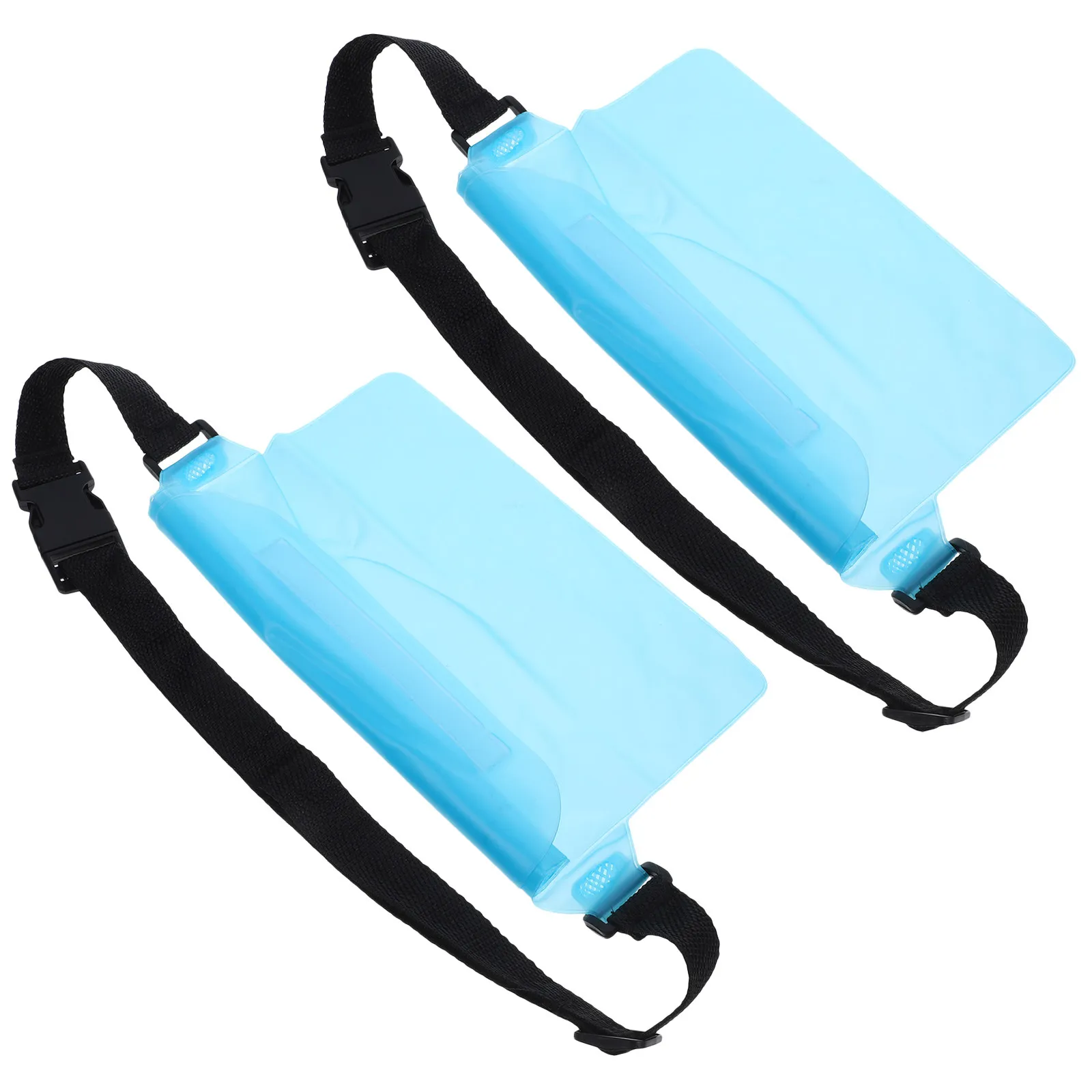 2Pcs Waterproof Waist Pack Clear Material Crossbody Design Adjustable Belt Bag for Swimming Sports Phone Protection