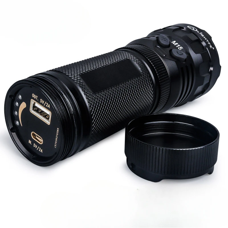 Direct Charging Three Lamp Beads High-power Flashlight Super Bright Remote Output Can Be Used As A Power Bank