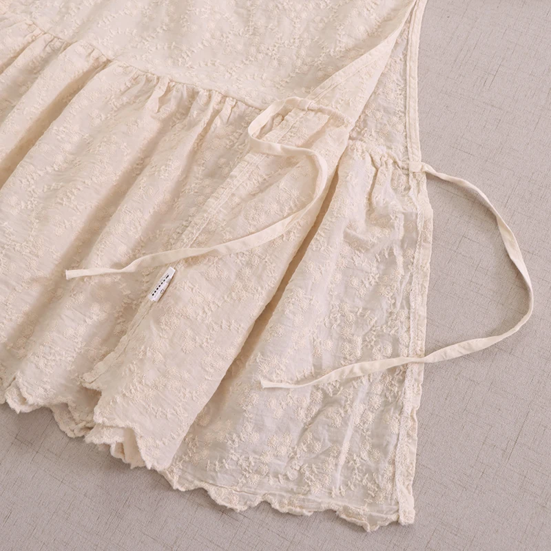 Japanese Sweet Mori Girl Embroidery Sleeveless Blouse Women Summer O-neck Solid Color Vintage Loose Vest Tank Tops