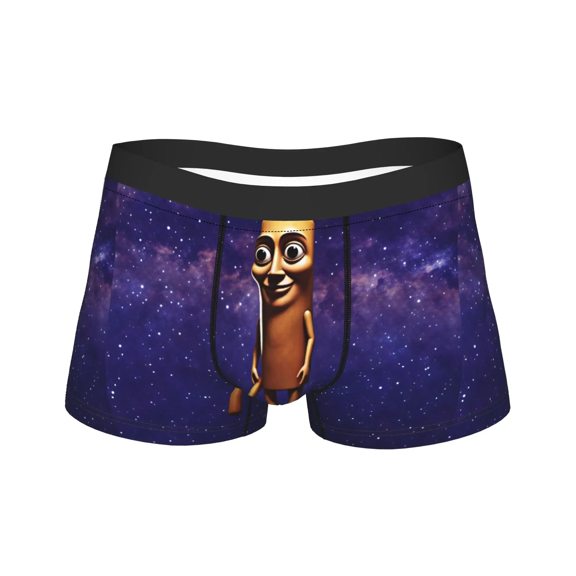 Tung Tung Sahur Outer Space Galaxy Cosmic Cartoon Underwear  Pattern Trunk Trenky Men Panties Breathable Shorts Briefs Gift