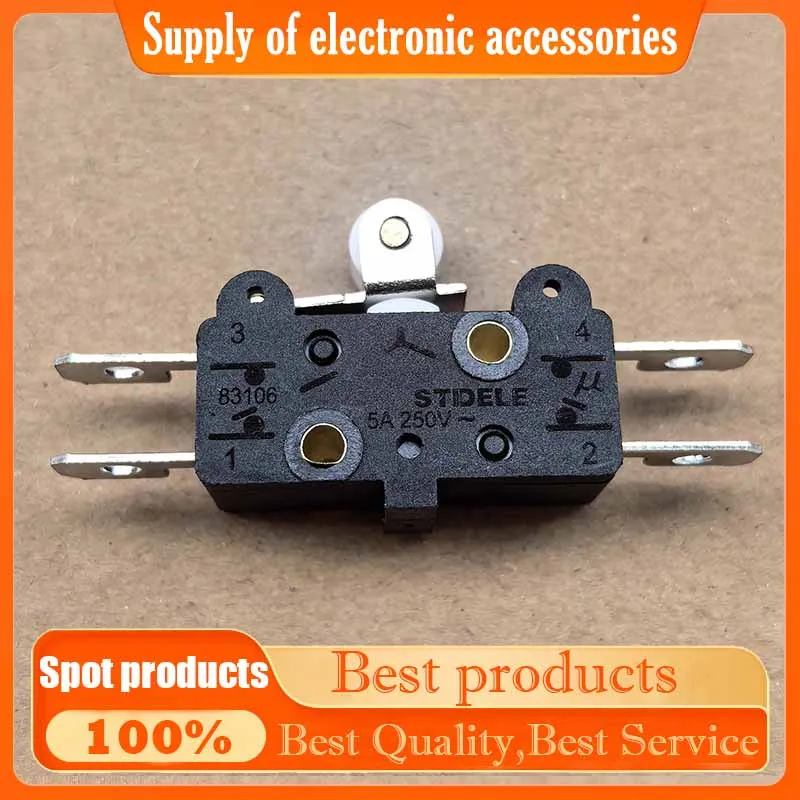 83106 microswitch, small self-resetting jog travel limit, 5A250V, four pin pulley handle