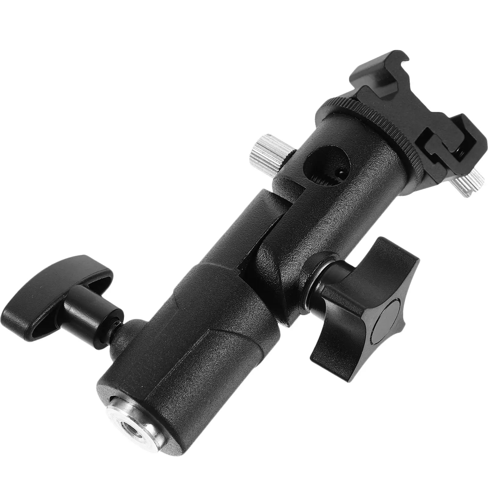 

Flash Bracket Holder for Camera Photography Light Stand 180° Vertical 360° Horizontal Adjustment Multipurpose