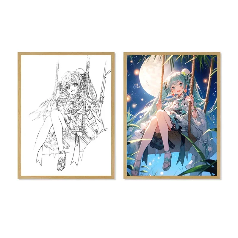 Hatsune Miku Series Light Painting Decoration Painting Night Light Creative Photo Frame