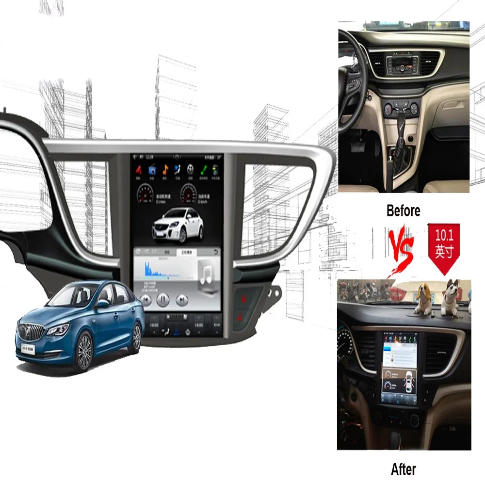 Android 11 Tesla Style Car GPS Navigation For Opel Astra K 2016-/Buick Excelle 2015- Auto Radio Stereo Multimedia Player With BT