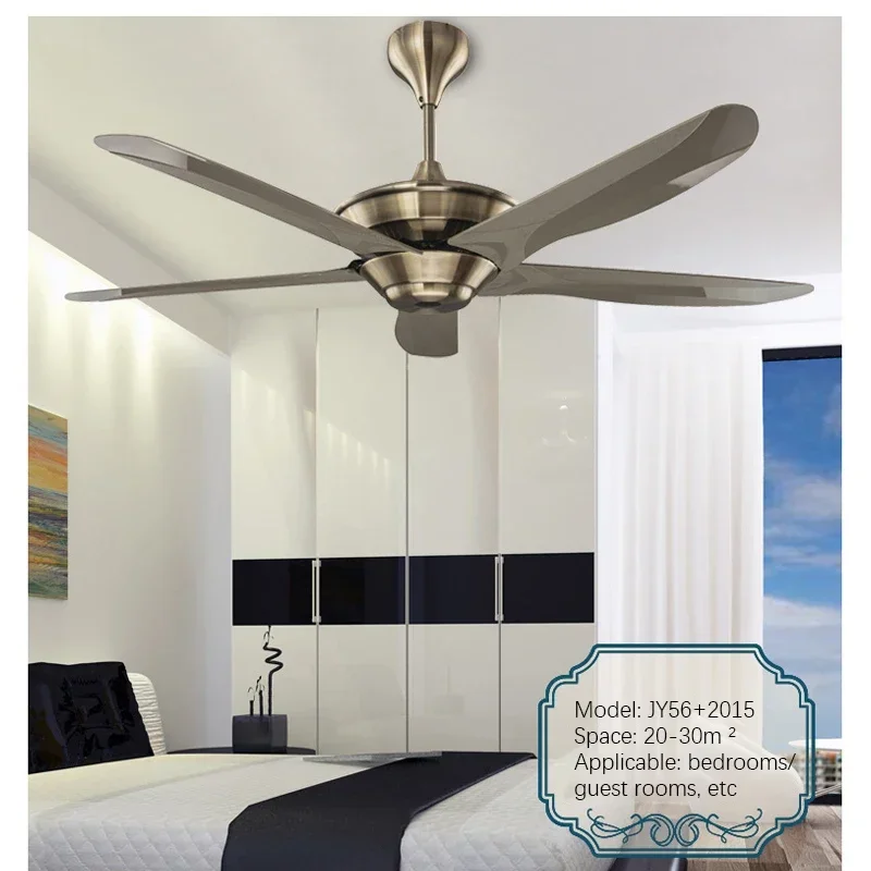 TEMOU  Nordic Without lights Ceiling Fan American Retro Living Room Bedroom Study Cafe Hotel