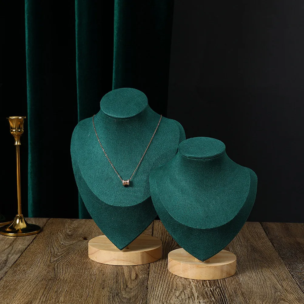 

Деревянная подставка для ожерелья с фланелевой обивкой, 1 шт., для демонстрации украшений, подвесок и кулонов