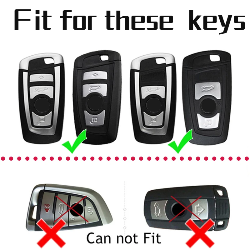 Carbon Fiber  Car  Key Fob Case SKin Cover for BMW 3 4 5 Series 320i 530i 550i F20 F21 F30 F31 F25 F01 F02 Car Key Case