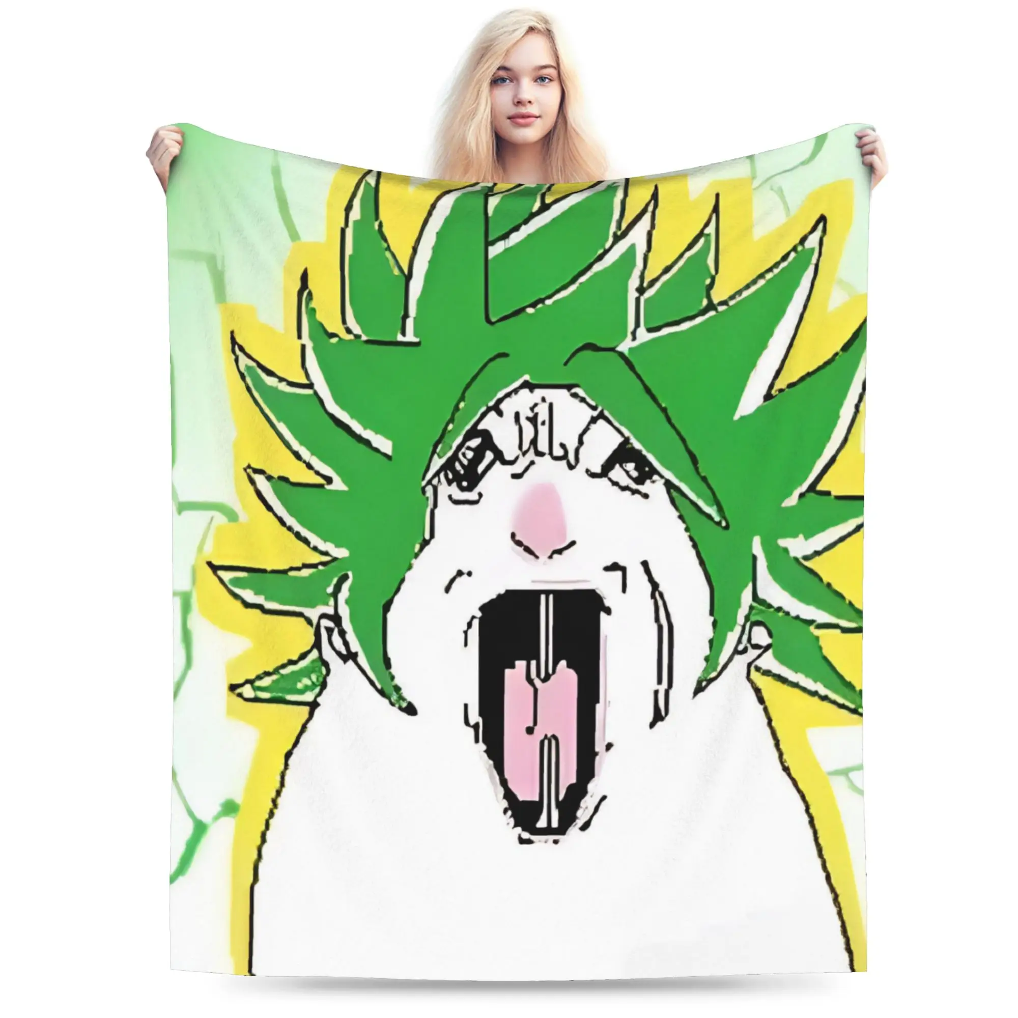 Novelty Design Hamster Caveman Blanket Lightweight Thin Velvet  Comfortable Throw Blanket Machine Washable