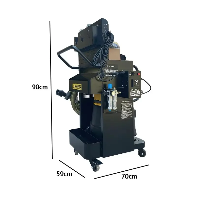 LD-98A PLUS Dust-free Pneumatic Dry Grinder for Automotive Putty Spray Paint Surface Atomic Ash Electric Vacuum Cleaner