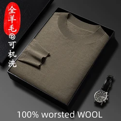 washable worsted wool mens thin sweater men green top fashion winter clothes mens clothing luxury vintage black pullover knit