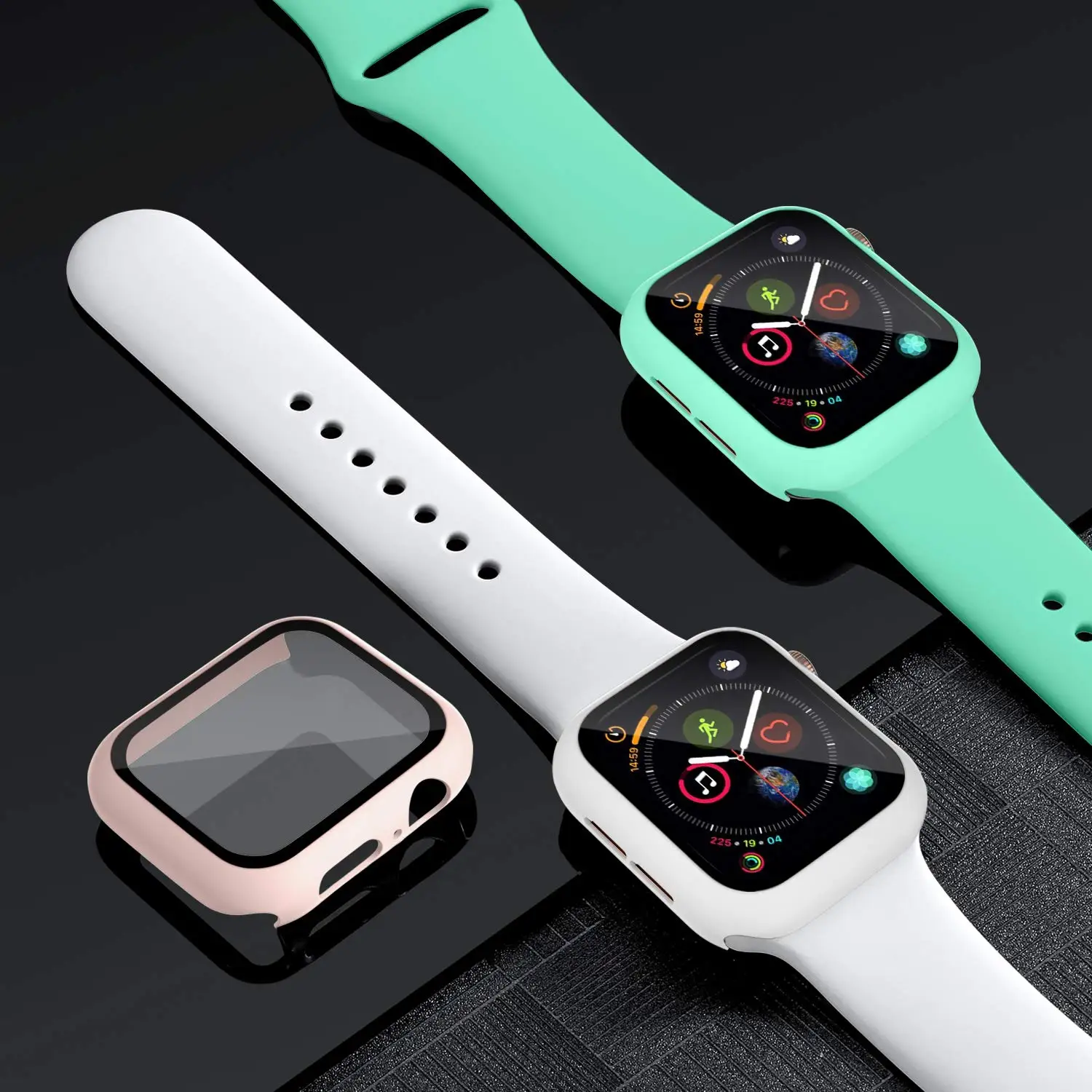 Gehärtetes Glas + Abdeckung für Apple Watch Case Ultra Zubehör SE 3 4 5 6 7 8 Iwatch Displayschutzfolie 49 mm 45 mm 41 mm 44 mm 40 mm – Detail 3
