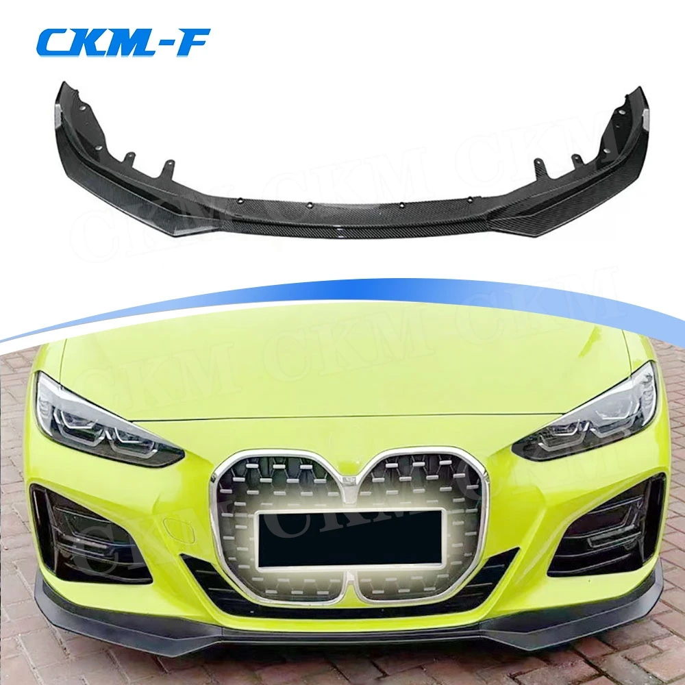 

ABS Carbon Look 3PCS Car Front Bumper Splitter Lip Diffuser For BMW 4 Series G22 G23 M Sport 2021-2023 Spoiler Guard