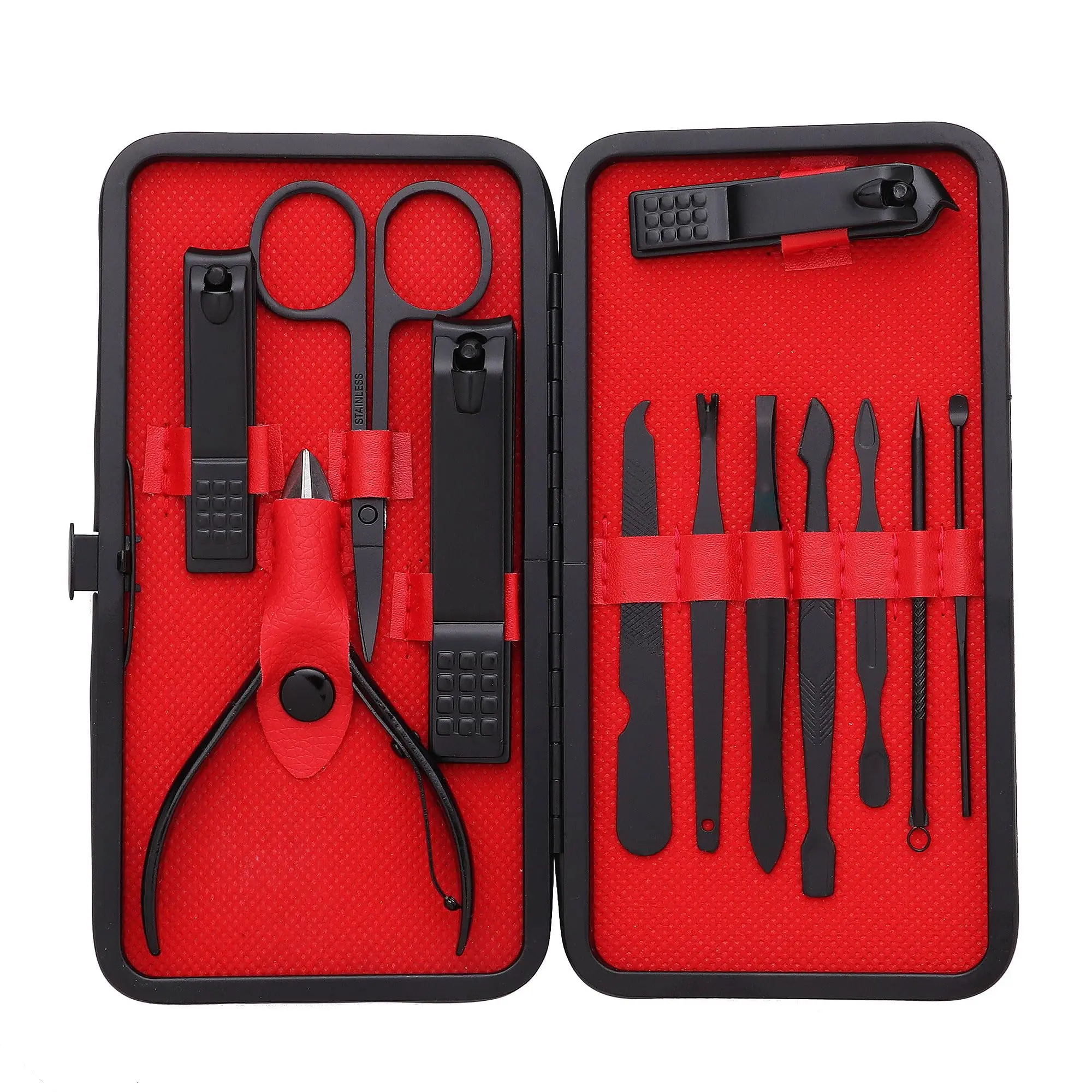 ชุดเครื่องมือซ่อมเล็บและเครื่องมือเสริมความงาม, ชุดกรรไกรตัดเล็บสีดำ, กรรไกรตัดเล็บ, กรรไกรตัดเล็บ, กรรไกรตัดเล็บ, ชุดของขวัญสำหรับตกแต่งเล็บ