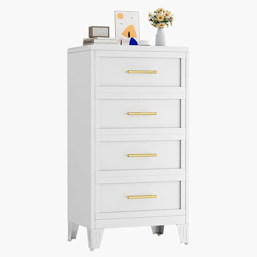 

White Bedroom Dressers and Chests with Curved Drawers, Storage Cabinets, Living Room and Home Office Furniture (24 Wide)