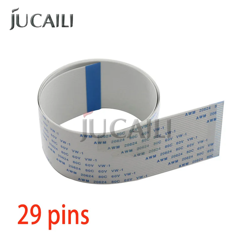 Jucaili 10 buah 29P 400mm FFC kabel kepala datar untuk Epson XP600 TX800 Printhead untuk pelarut UV Flatbed Printer 29pin