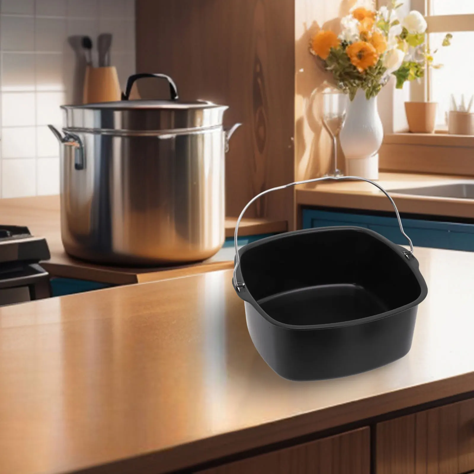 

Kitchen Tools Cake Basket Cake Molds Gadgets Basket Non-stick Air Fryer Accessories Cake Baking Tray Practical