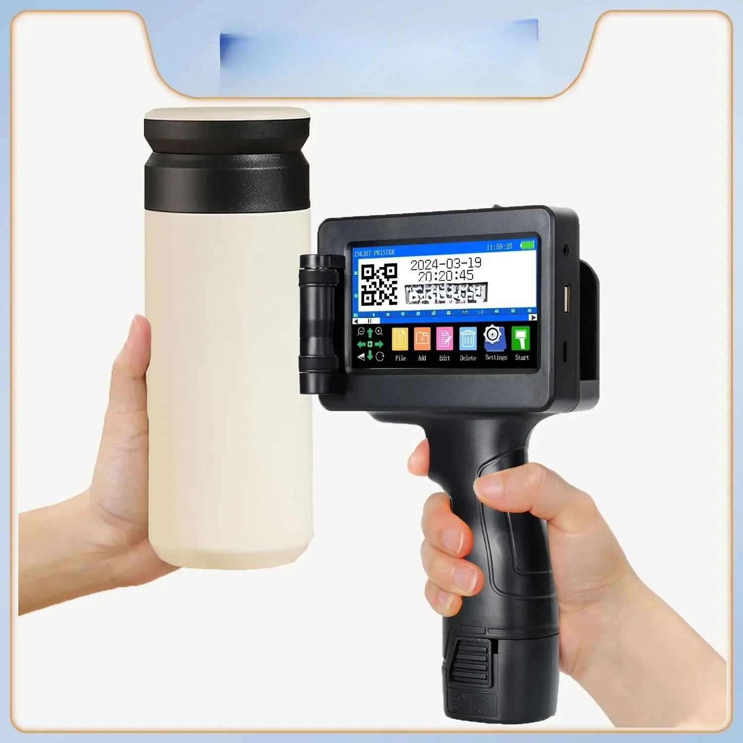

DCODE 1755PLUS 12.7mm Portable Printers Handheld Text QR Barcode Batch Number Logo Image Date Printing Machine