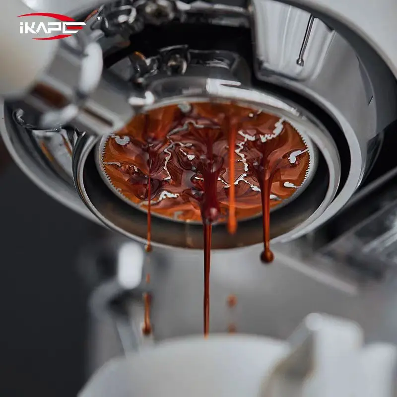 سلة فلتر إسبرسو من الفولاذ المقاوم للصدأ لخلية النحل من IKAPE - استخلاص عالي الدقة لصانع القهوة بفلتر القهوة بدون قاع 51/54/58 مم #5