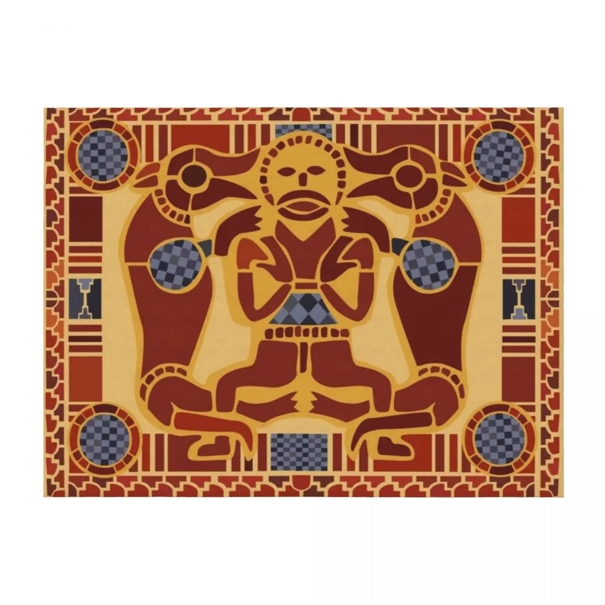 

Imagining Sutton Hoo: Wolf and Warrior Throw Blanket Luxury Throw Moving Fashion Sofas Quilt Blankets